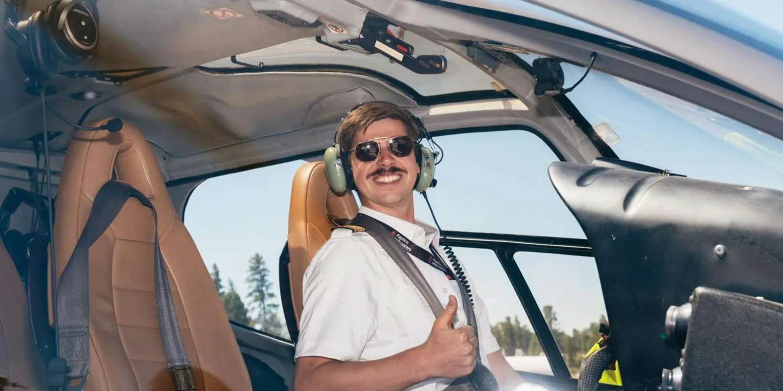 Papillon pilot at the controls before a South Rim departure